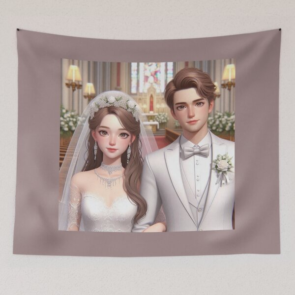 Item preview, Bride and Groom Wedding Day at Church designed and sold by choder61.