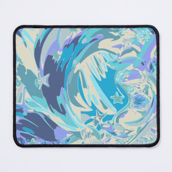 Item preview, Tropical Tidepool Swirl - Ocean Wave Pattern in Cool Blues & Purples designed and sold by LuxuryApparels.