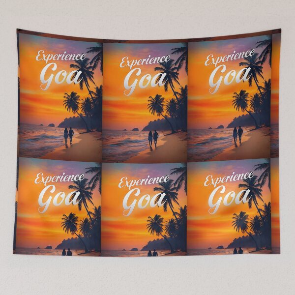 Item preview, Romantic Sunset at Palolem Beach Experience Goa Poster designed and sold by FestivityFinds.