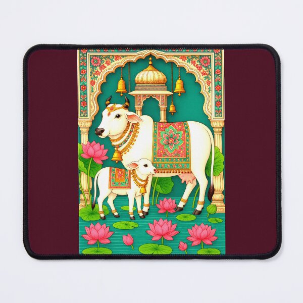 Item preview, Pichwai Art/Painting - Cow and Calf/Mother and Child/ House Warming/Indian Marriage/Wedding  designed and sold by ShreecreatE.