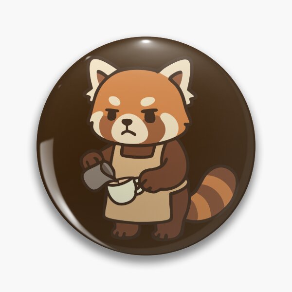 Item preview, Red Panda Barista designed and sold by Melnick's Designs.