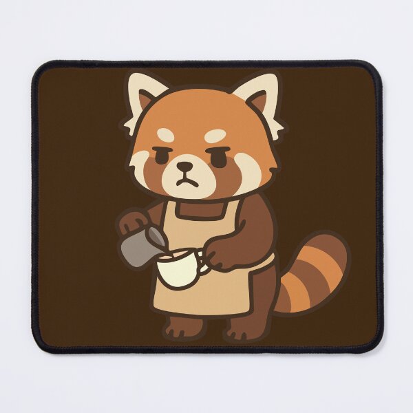 Item preview, Red Panda Barista designed and sold by Melnick's Designs.