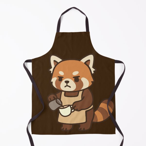 Item preview, Red Panda Barista designed and sold by Melnick's Designs.