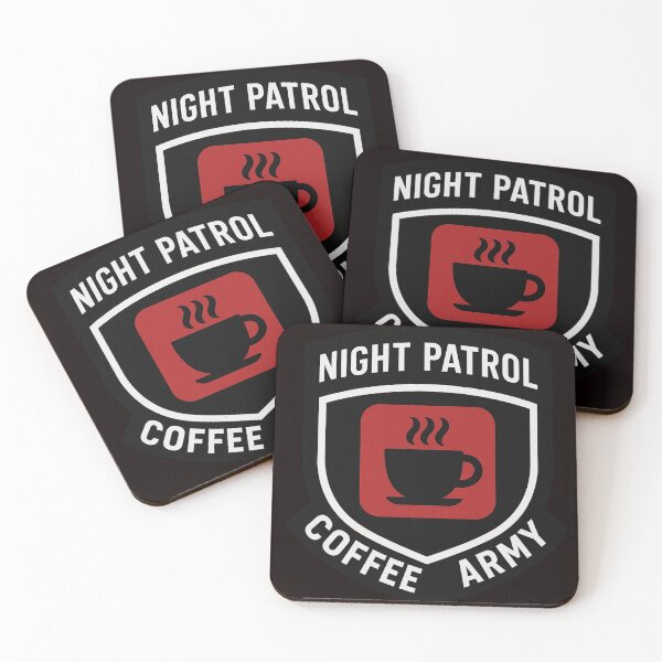 Item preview, Night Patrol: Coffee Army inscription designed and sold by FrameFlow.
