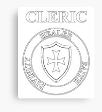 Cleric Fantasy RPG Class Healer Shield Canvas Print