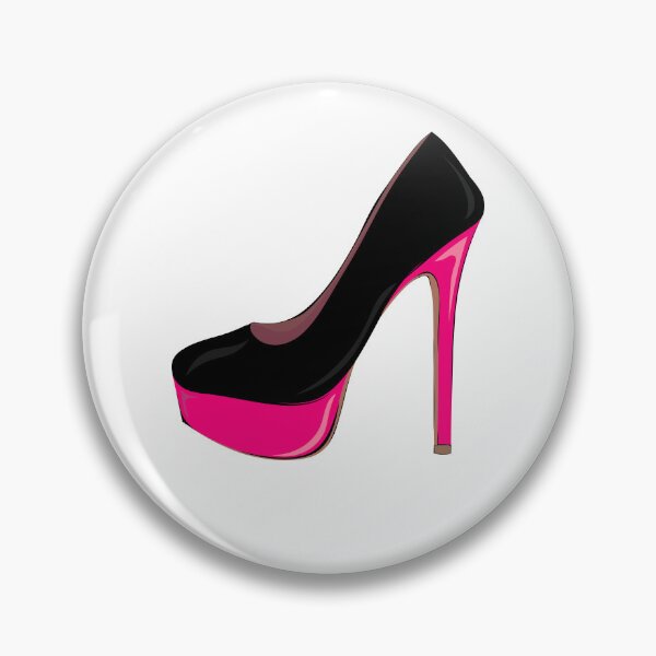 Item preview, Black Stiletto with pink high heel designed and sold by DesignsByMadiha.