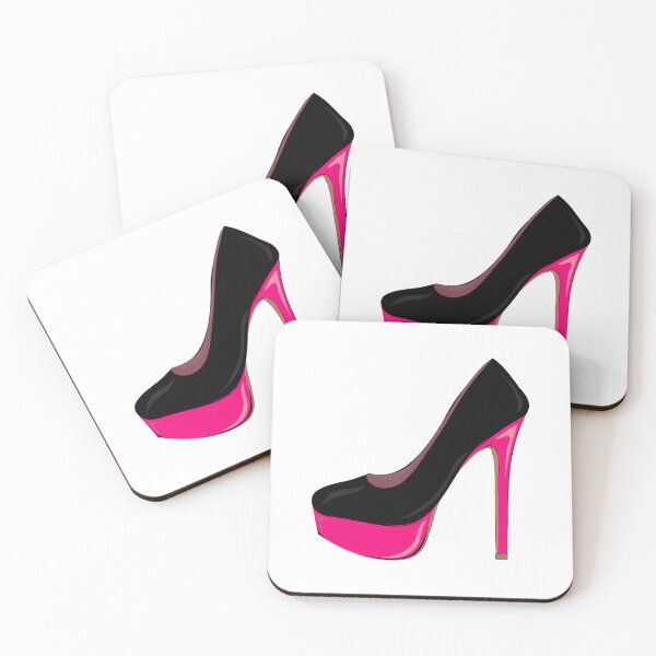 Item preview, Black Stiletto with pink high heel designed and sold by DesignsByMadiha.