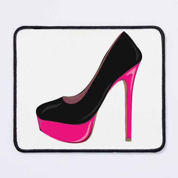Item preview, Black Stiletto with pink high heel designed and sold by DesignsByMadiha.