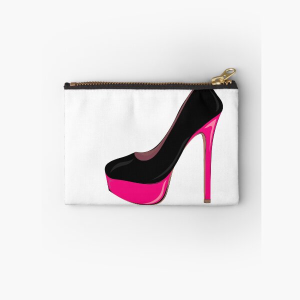 Item preview, Black Stiletto with pink high heel designed and sold by DesignsByMadiha.