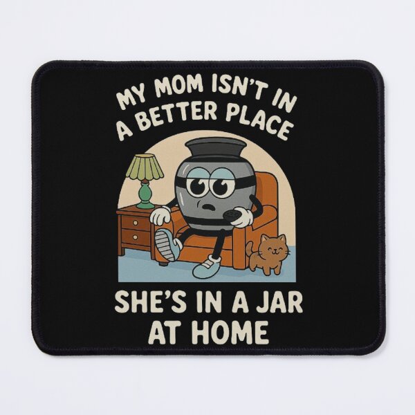 Item preview, Funny Dark Humor Urn Cartoon – Mom in a Jar at Home Design designed and sold by love3617.