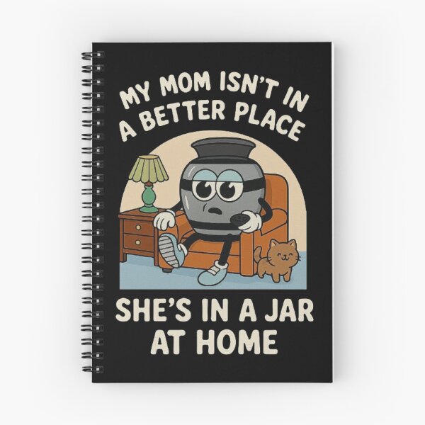 Item preview, Funny Dark Humor Urn Cartoon – Mom in a Jar at Home Design designed and sold by love3617.