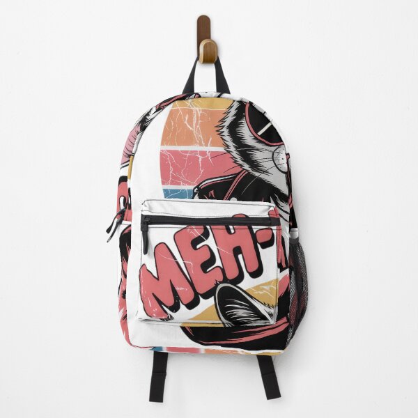 Item preview, Cool Retro Cat in Leather Jacket - Meh-tastic Vibes designed and sold by EpicMediaShop.