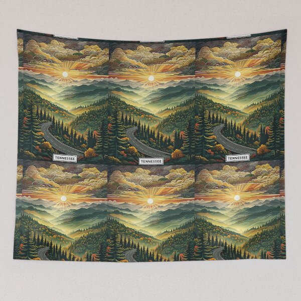 Item preview, Tennessee Sunset Landscape Poster designed and sold by FestivityFinds.