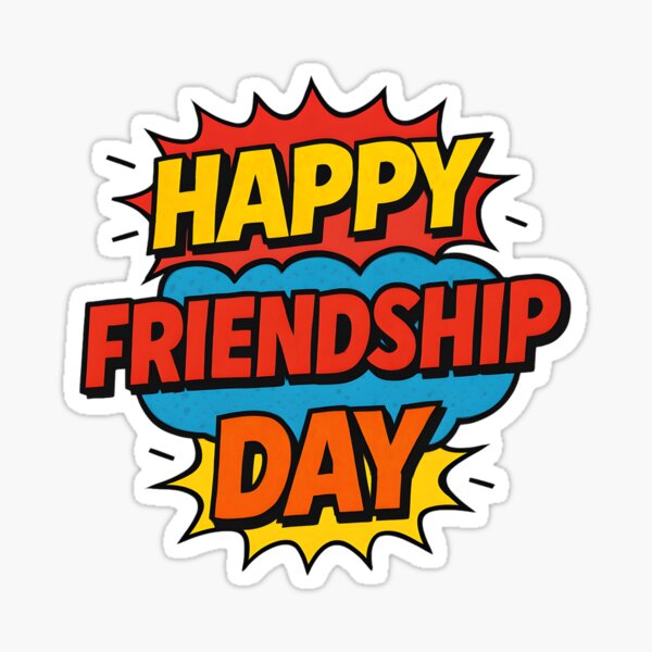 Item preview, happy friendship day pop art text designed and sold by sayanti.