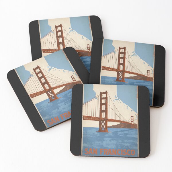 Item preview, Golden Gate Bridge San Francisco Travel Poster designed and sold by FestivityFinds.