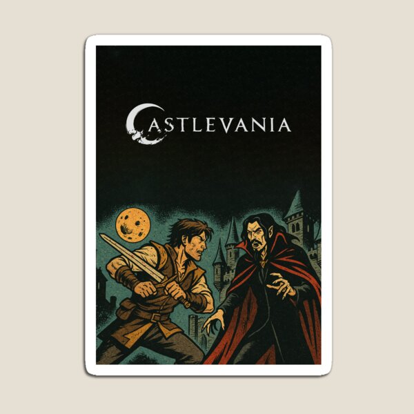 Vista previa del artículo con la obra «Castlevania, serie de Netflix, Trevor vs. Drácula», diseñado y vendido por Mauswohn.