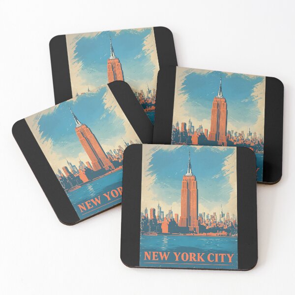 Artikelvorschau, Ikonisches Poster mit der Skyline von New York City entworfen und verkauft von FestivityFinds.