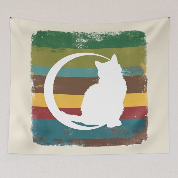 Item preview, Ragdoll Cat Vintage Sunset Silhouette | Retro Ragdoll Cat Lover Gift designed and sold by Fredster1966.