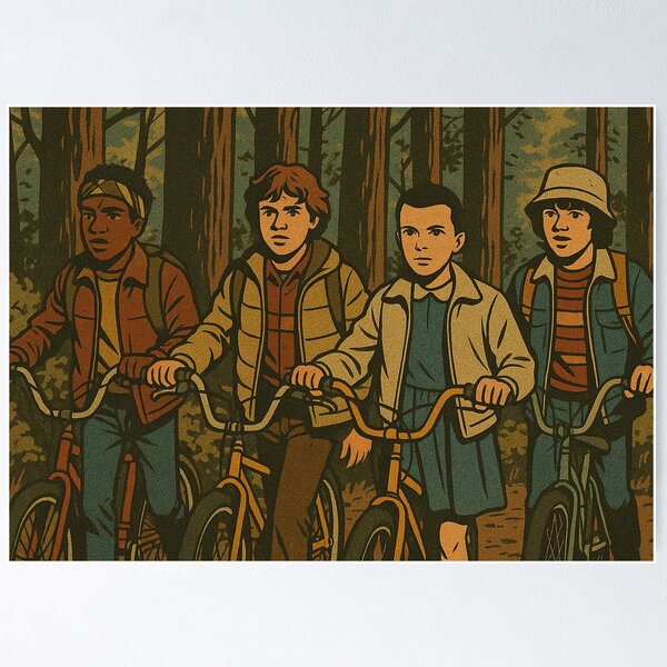 Item preview, Stranger Things, Netflix series, characters designed and sold by Mauswohn.