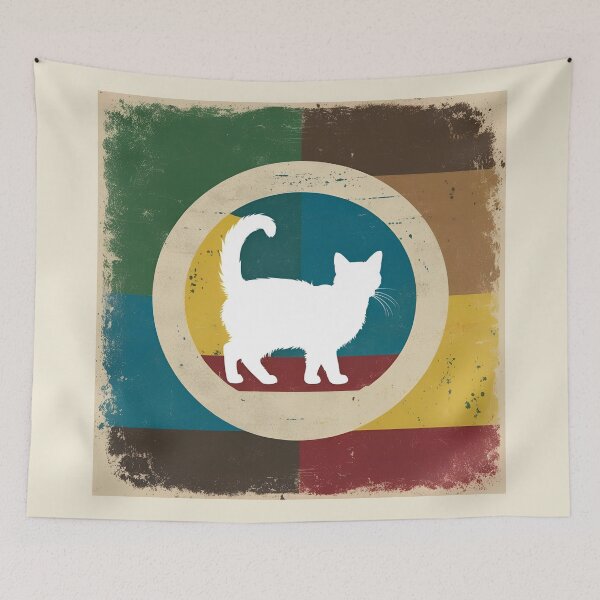 Item preview, Ragdoll Cat Retro Sunset Silhouette | Vintage Ragdoll Cat Lover Gift designed and sold by Fredster1966.