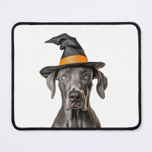 Item preview, Great Dane Dog Wearing Halloween Witch Hat designed and sold by LazyOwlStore.