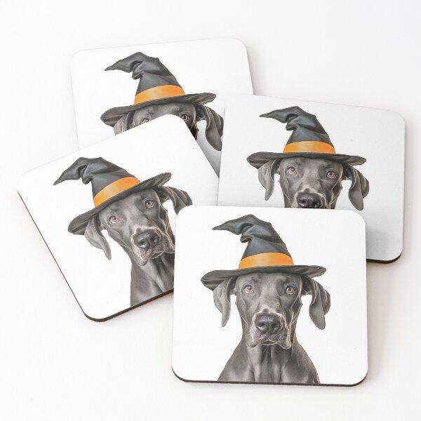 Item preview, Great Dane Dog Wearing Halloween Witch Hat designed and sold by LazyOwlStore.