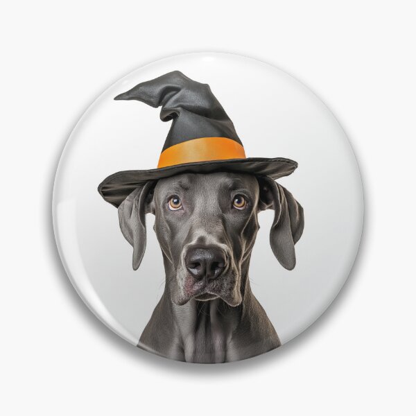 Item preview, Great Dane Dog Wearing Halloween Witch Hat designed and sold by LazyOwlStore.