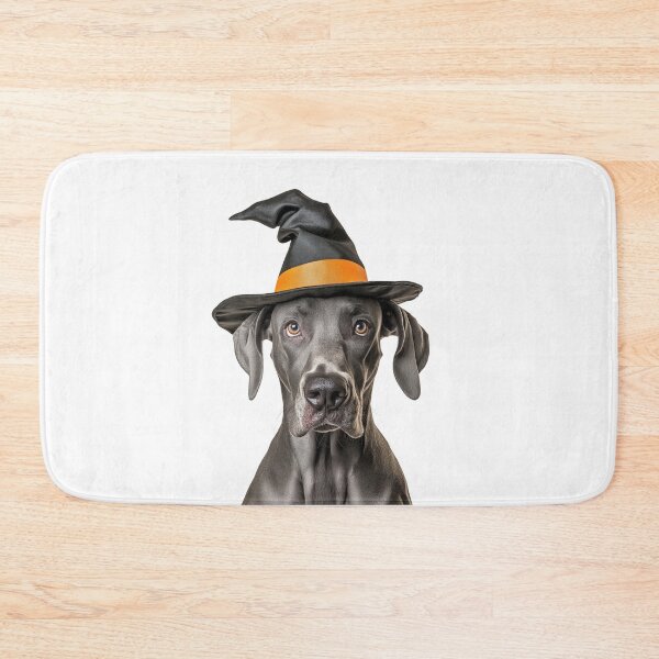 Item preview, Great Dane Dog Wearing Halloween Witch Hat designed and sold by LazyOwlStore.