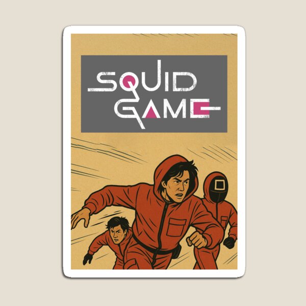 Aperçu de l'œuvre Squid Game, série Netflix, les joueurs en action créée et vendue par Mauswohn.