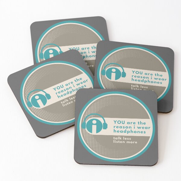 Item preview, You Are the Reason I Wear Headphones – Headphone Zone – Dark Teal  designed and sold by inki ikon press // Merch with Mood. We print what you're thinking! .