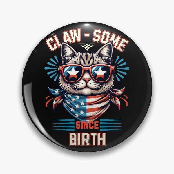 Item preview, Claw-Some Since Birth Cat – Patriotic Cool Kitty for Animal Lovers designed and sold by RomeoSketches.