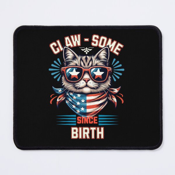 Item preview, Claw-Some Since Birth Cat – Patriotic Cool Kitty for Animal Lovers designed and sold by RomeoSketches.