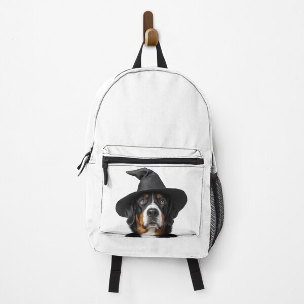 Item preview, Greater Swiss Mountain Dog Wearing Halloween Witch Hat designed and sold by LazyOwlStore.