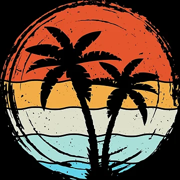 Artwork thumbnail, Retro Design - Palm Tree by RWT-Design