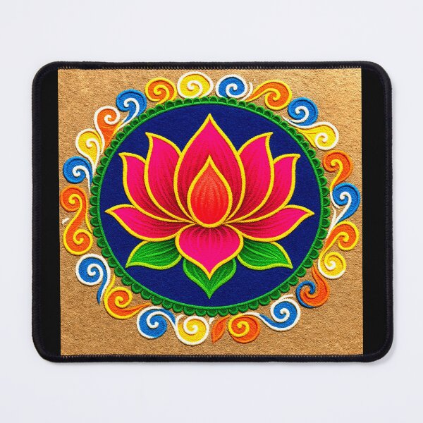 Item preview,  Pink Lotus/muggu/ kolam/Lotus Flower Rangoli powder designed and sold by ShreecreatE.