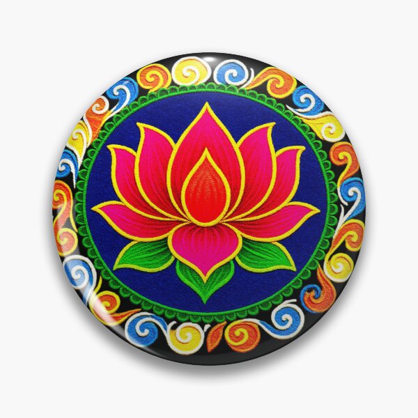 Item preview,  Pink Lotus/muggu/ kolam/Lotus Flower Rangoli powder designed and sold by ShreecreatE.