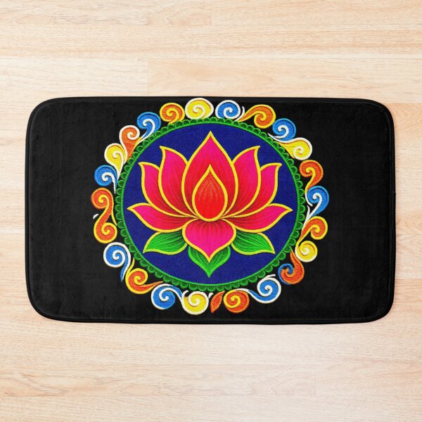 Item preview,  Pink Lotus/muggu/ kolam/Lotus Flower Rangoli powder designed and sold by ShreecreatE.
