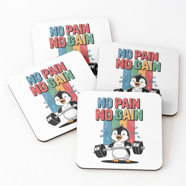 Item preview, No Pain No Gain Gym Penguin designed and sold by MonkiFlipp.