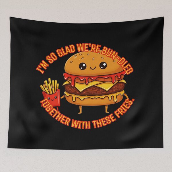 Item preview, I'm so glad we're bun-dled together with these fries. designed and sold by Megaera8.