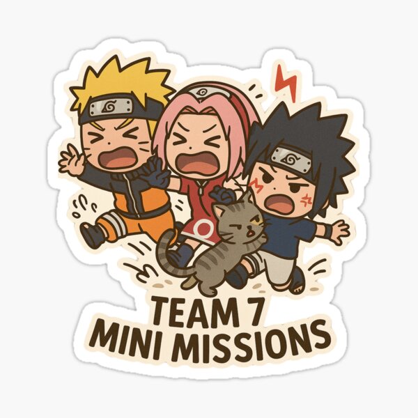 Item preview, Funny Team 7 Fail – Chibi Naruto, Sakura & Sasuke designed and sold by ColorSplash123.