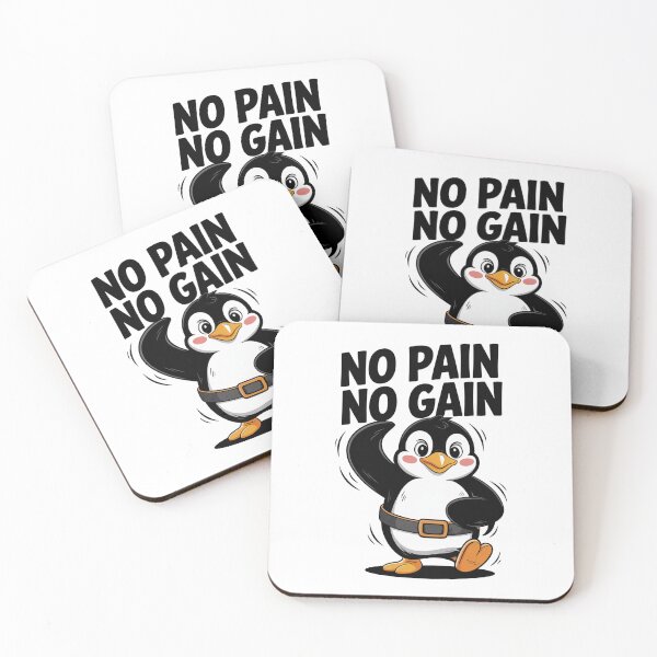 Item preview, No Pain No Gain Gym Penguin designed and sold by MonkiFlipp.