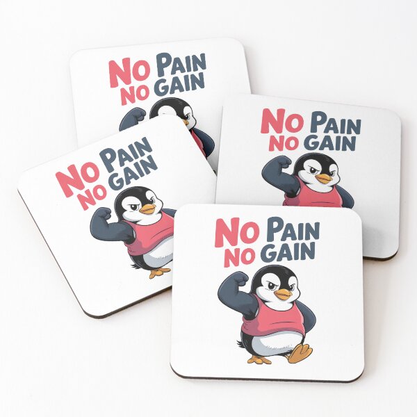 Item preview, No Pain No Gain Gym Penguin designed and sold by MonkiFlipp.