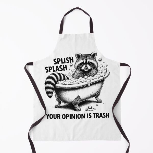 Item preview, Splish Splash Your Opinion is Trash Vintage Meme Raccoon Funny Retro 90s Raccoon designed and sold by Kimberley King Art  King Art.