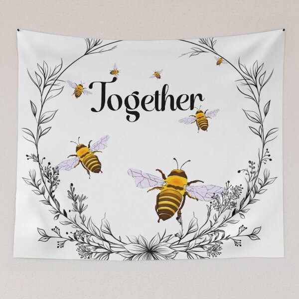 Item preview, Bee Together Floral Wreath 1 designed and sold by AnTartstudios.