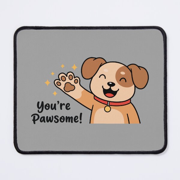 Item preview, You’re Pawsome! - High-Fiving Cartoon Dog Vector Art designed and sold by amithachapa.