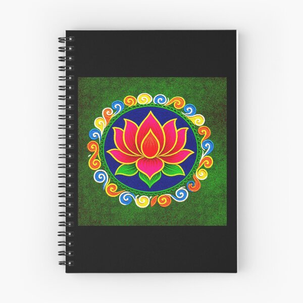 Item preview, Pink Lotus/muggu/ kolam/Lotus Flower Rangoli powder designed and sold by ShreecreatE.