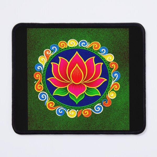 Item preview, Pink Lotus/muggu/ kolam/Lotus Flower Rangoli powder designed and sold by ShreecreatE.