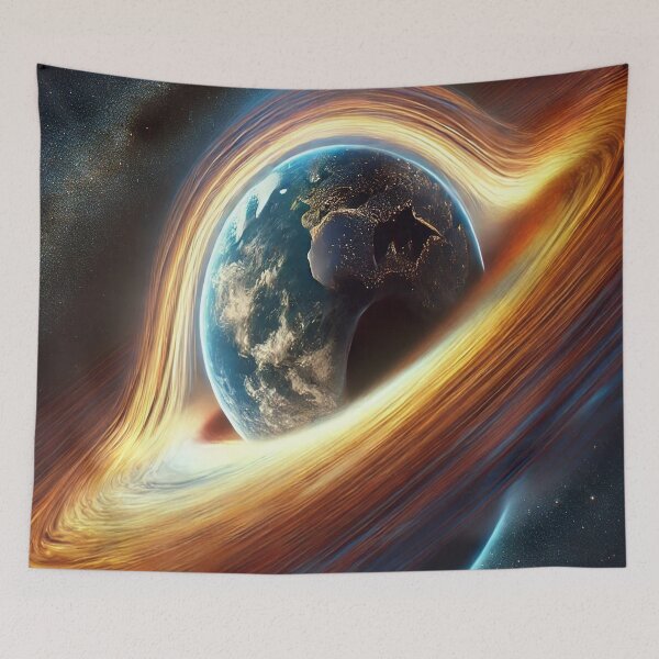 Item preview, Gravity End – Earth Devoured by a Black Hole designed and sold by GalenaDeco.