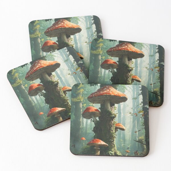 Item preview, mushrooms, fly agaric, forest, magical world designed and sold by DonnaBlankaArt.