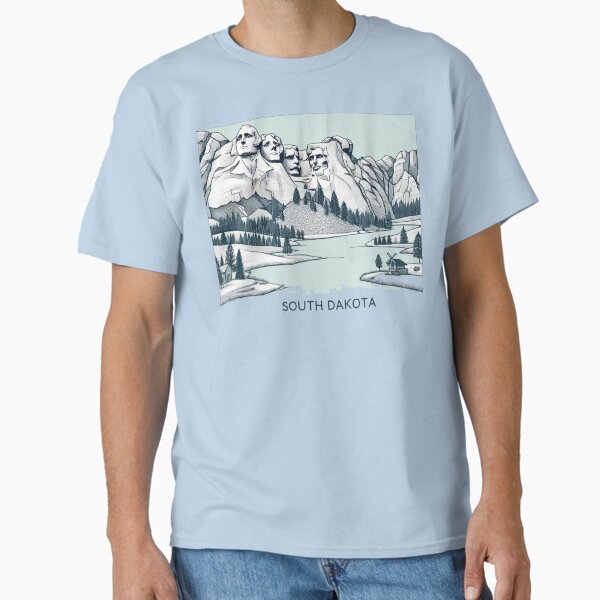 Item preview, South Dakota USA - 3D Sketch of Nature and Landmarks in Watercolor Style,   designed and sold by PaintMeWorld.